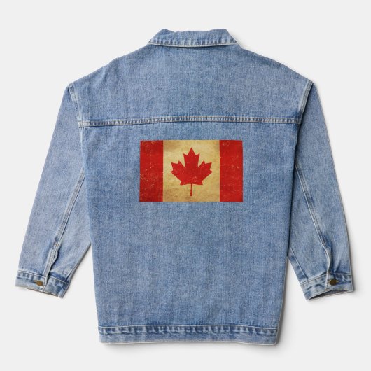 Canada Flag  Design Dames Denim Jacket (Achterkant)