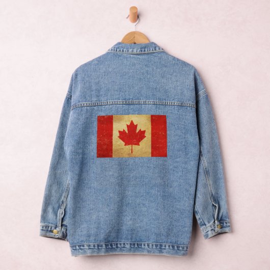 Canada Flag Design Dames Denim Jacket (Hangar)