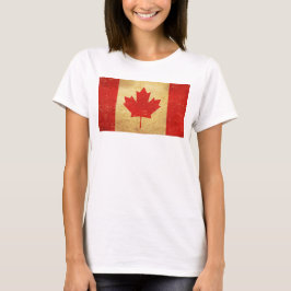 Canada Flag Design Dames Wit T-shirt