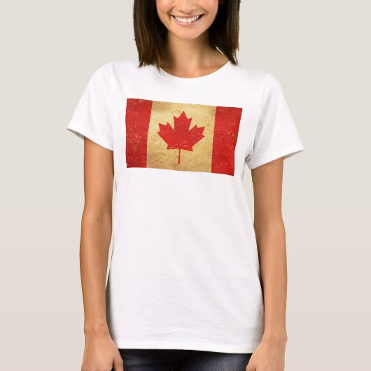 Canada Flag  Design Dames Wit T-shirt (Voorkant)