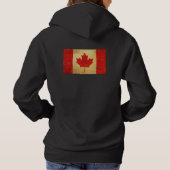 Canada Flag Design Dames Zwart Hoodie (Achterkant)