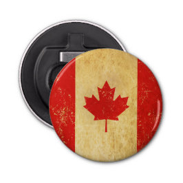 Canada Flag Design flesopener Button Flesopener
