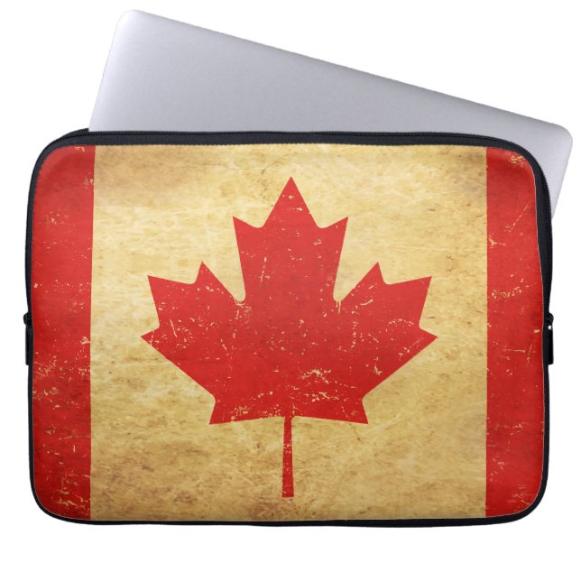 Canada Flag  design laptophoes Laptop Sleeve (Voorkant)
