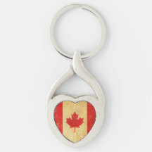 Canada Flag Design Metal Sleutelhanger