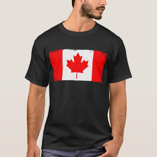 Canada flag distressed  t-shirt (Voorkant)