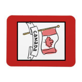 Canada Flag Doodle Magneet (Horizontaal)