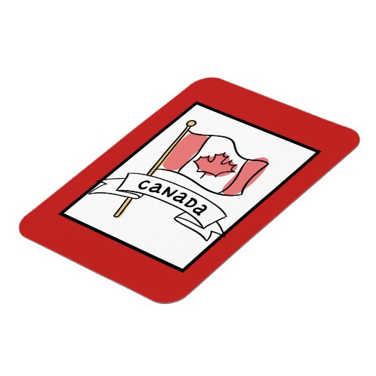 Canada Flag Doodle Magneet (Linkerzijde)