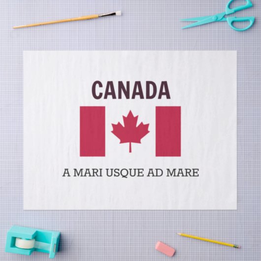 Canada Flag en Motto Tissuepapier (Craft)
