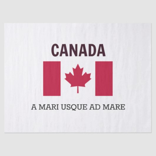 Canada Flag en Motto Tissuepapier (Voorkant)