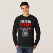 Canada Flag Freedom Convoy 2022 Canadian Trucker M T-shirt (Voorkant volledig)
