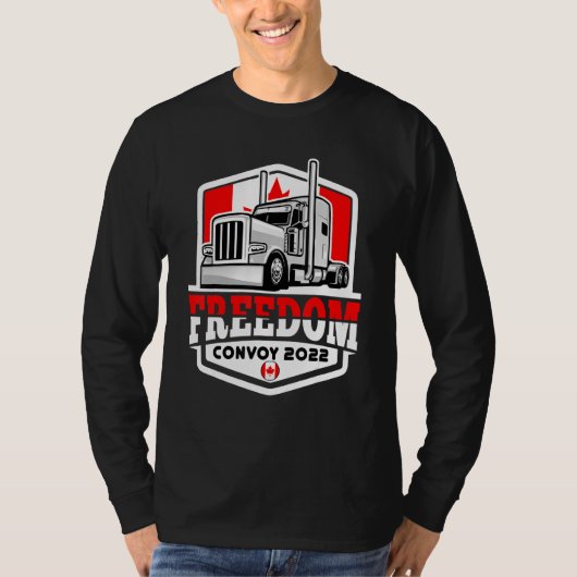 Canada Flag Freedom Convoy 2022 T-shirt (Voorkant)