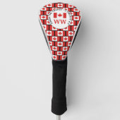 CANADA FLAG gepersonaliseerd monogram Golfheadcover (Voorkant)