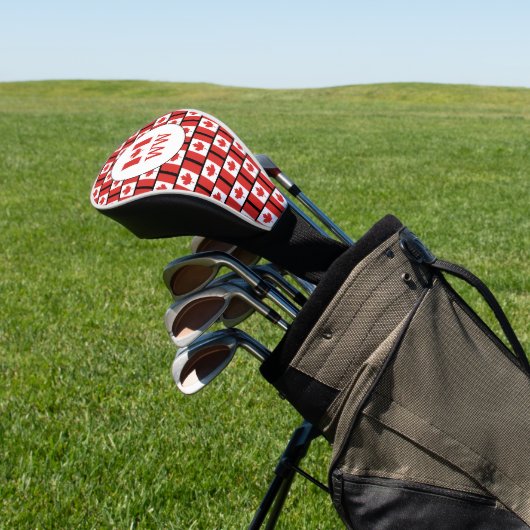 CANADA FLAG gepersonaliseerd monogram Golfheadcover (Insitu)
