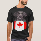 Canada Flag German Shorthaired Pointer Dog In Pock T-shirt (Voorkant)