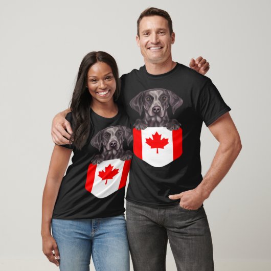 Canada Flag German Shorthaired Pointer Dog In Pock T-shirt (Unisex)