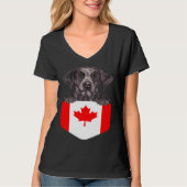 Canada Flag German Shorthaired Pointer Dog In Pock T-shirt (Voorkant)