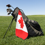 Canada Flag Golf Towel Golfhanddoek (Groen)