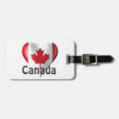 Canada Flag Heart Bagagelabel (Voorkant horizontaal)