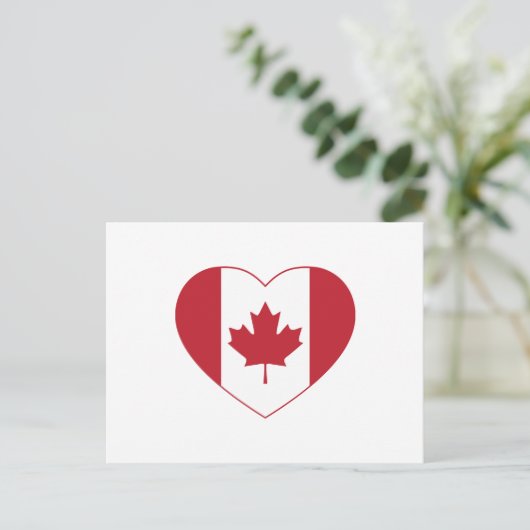 Canada Flag Heart Briefkaart (Staand voorkant)