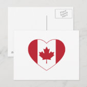 Canada Flag Heart Briefkaart (Voorkant / Achterkant)