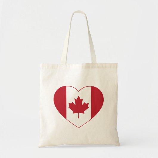 Canada Flag Heart Canvas tas (Voorkant)