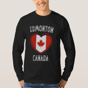 Canada Flag Heart Edmonton City, Verenigd Koninkri T-shirt