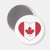 Canada Flag Heart Fridge Magnet (Voorkant / Achterkant)