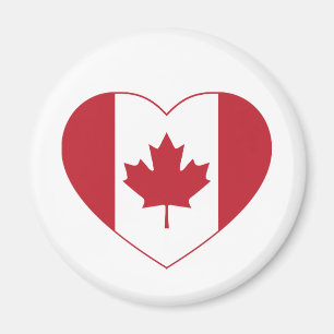 Canada Flag Heart Fridge Magnet