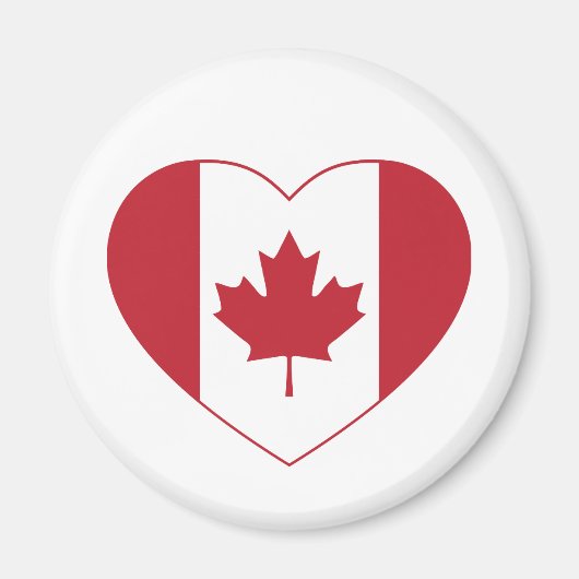 Canada Flag Heart Fridge Magnet (Voorkant)