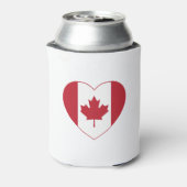 Canada Flag Heart Koelbox Blikjeskoeler (Blikje Achterkant)