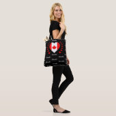 Canada Flag & Heart, mode van de Canadese vlag /sp Tote Bag (Op model)
