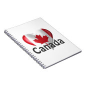 Canada Flag Heart Notitieboek (Rechterzijde)