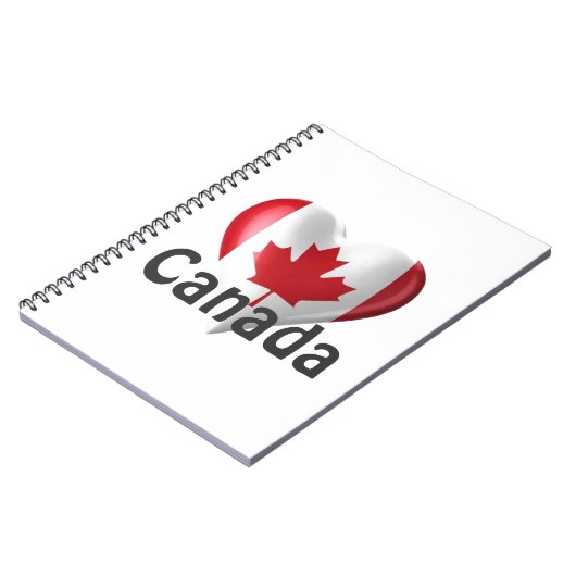 Canada Flag Heart Notitieboek (Linkerzijde)