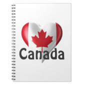 Canada Flag Heart Notitieboek (Voorkant)