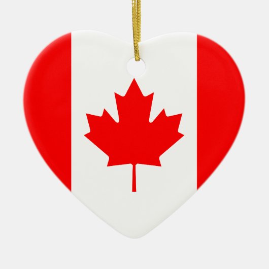 Canada Flag Heart Ornament (Voorkant)
