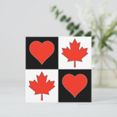 Canada Flag Heart Patriotic Canadian Greeting Kaart (Staand voorkant)