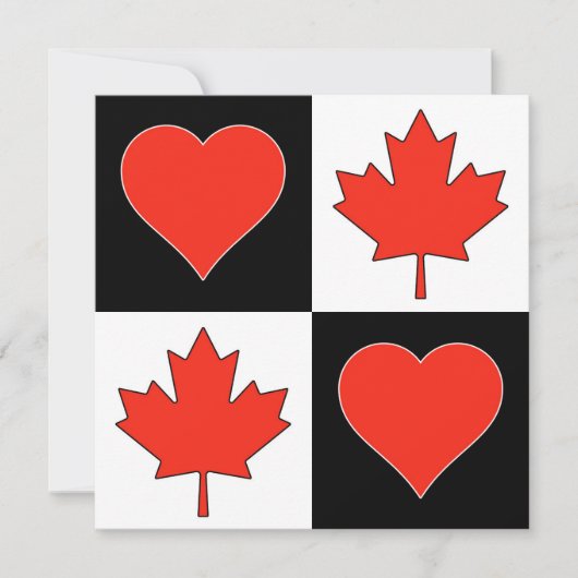 Canada Flag Heart Patriotic Canadian Greeting Kaart (Voorkant)