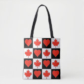 Canada Flag Heart Patriotic Canadian Pride Tote Bag (Voorkant)