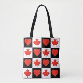 Canada Flag Heart Patriotic Canadian Pride Tote Bag