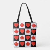 Canada Flag Heart Patriotic Canadian Pride Tote Bag (Achterkant)