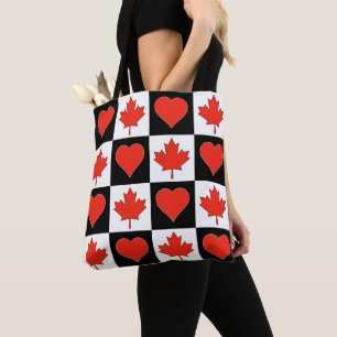 Canada Flag Heart Patriotic Canadian Pride Tote Bag