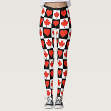 Canada Flag Heart Pattern Cute Patriotic Canadian