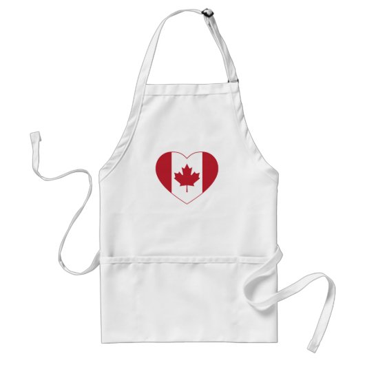 Canada Flag Heart Schort (Voorkant)