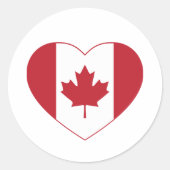 Canada Flag Heart Sticker (Voorkant)