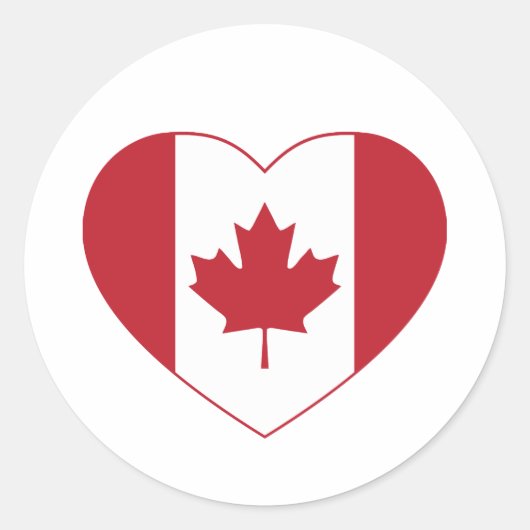 Canada Flag Heart Sticker (Voorkant)