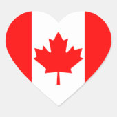 Canada Flag Heart Sticker (Voorkant)
