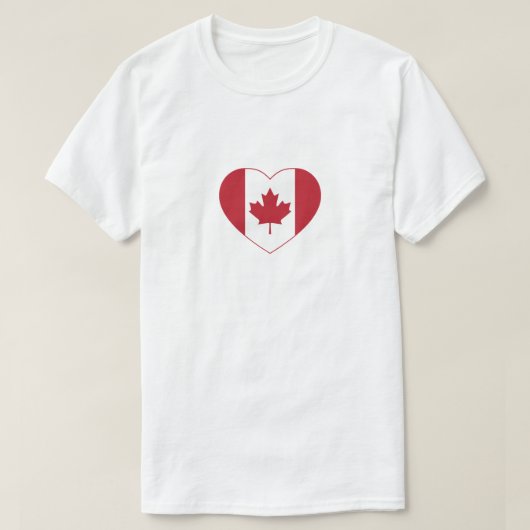 Canada Flag Heart T-Shirt (Design voorkant)