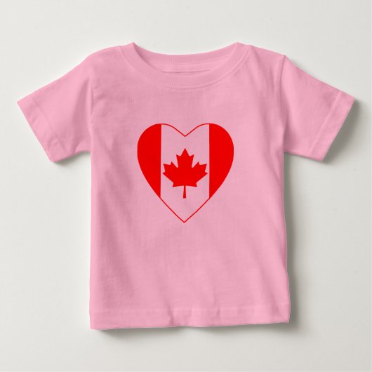 Canada Flag Heart T-Shirt (Voorkant)