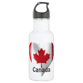 Canada Flag Heart Waterfles (Voorkant)