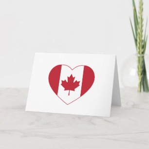Canada Flag Heart Wenskaart Kaart